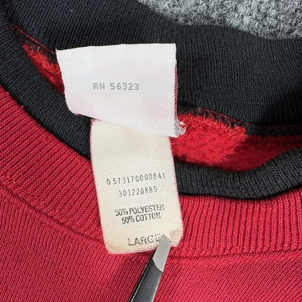 Vintage 80s 90s Nike Men Crewneck Sweater‎ Large Embroidered Pockets Made In USA